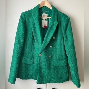 Brand new Autres Filles Green Tweed Blazer in size L